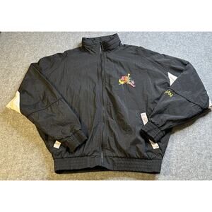 Vtg Nike Air Jordan Jumpman Full Zip Windbreaker Large Classics Black CV7418-010